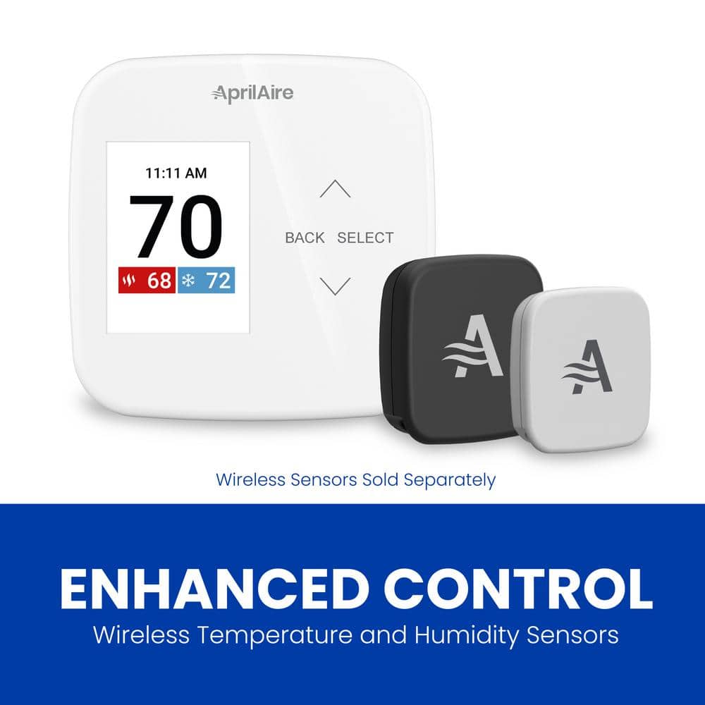 AprilAire White Programmable Wi-Fi Smart Thermostat with IAQ Control