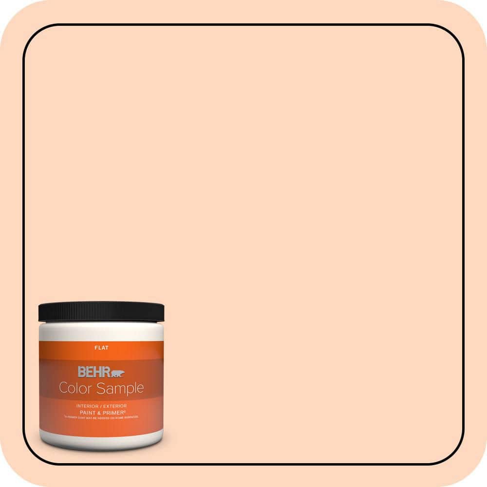 BEHR PREMIUM PLUS 8 oz. #240A-2 Sunkissed Peach Flat Interior