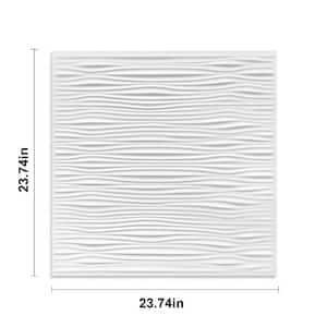 Wavy pattern White 2 ft. x 2 ft. PVC Lay-in Ceiling Tile (48 sq. ft./case)