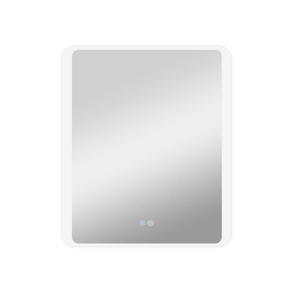 30 in. W x 36 in. H Rectangular Frameless Wall Mount Bathroom Vanity Mirror with LED Light