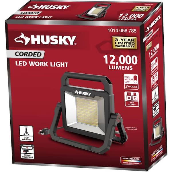 Husky 12000 Lumen LED Portable Corded Work Light K40569 - The Home