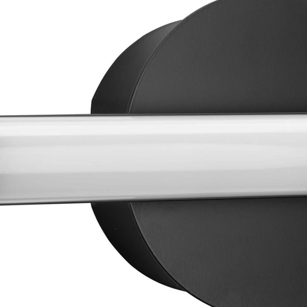 Matte Black LED Small Linear Vanity Light with Acrylic Shade