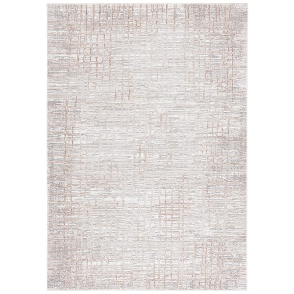 Parker 9 ft. x 12 ft. Taupe/Beige Gold Abstract Geometric Area Rug