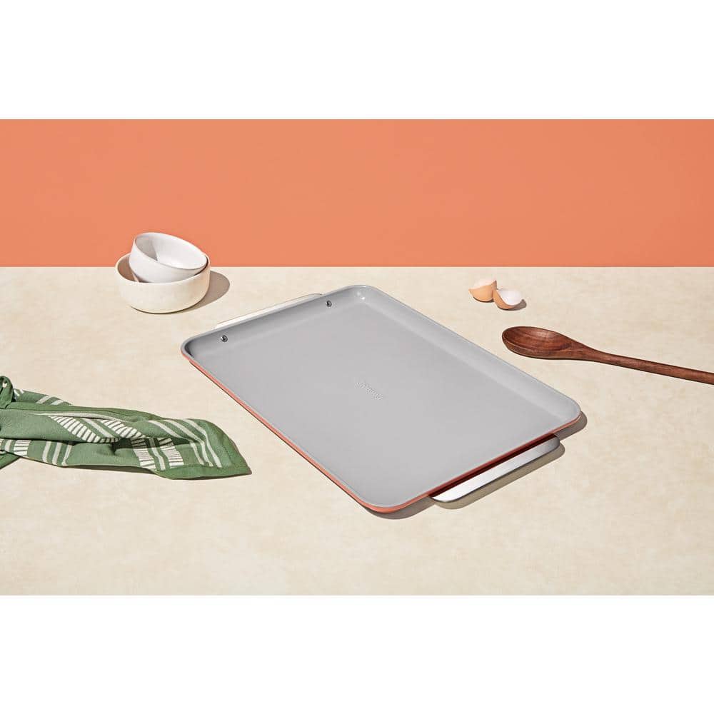 18 in. Non-Stick Ceramic Large Baking Sheet in Perracotta