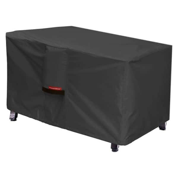 ITOPFOX Patio Fire Pit Cover - Waterproof 600D Outdoor Rectangular Fire Table Cover Deck Box Protector, Black