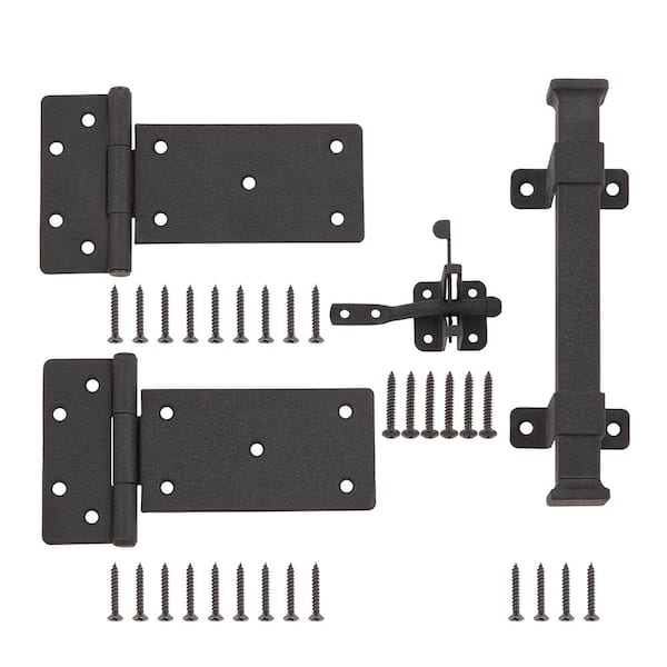 Everbilt 3-1/2 in. x 4-1/2 in. Black Gate Tee Hinge 15065 - The Home Depot