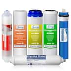 F6K75 6-Stage RO Water Filtration Systems with Alkaline Mineral Filter, 6-months Replacement Supply Set