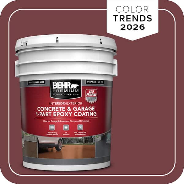 5 gal. #MQ1-15 Rumors Self-Priming 1-Part Epoxy Satin Interior/Exterior Concrete and Garage Floor Paint