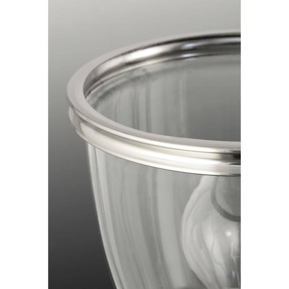 Saluda Mini Pendant Light with Clear Glass Shade in Brushed Nickel