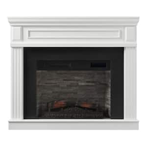 Grantley 50 in. W Freestanding Electric Fireplace Mantel in White