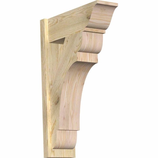 Ekena Millwork 8 in. x 34 in. x 22 in. Douglas Fir Olympic Traditional Rough Sawn Outlooker