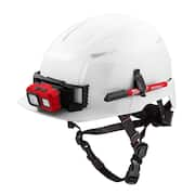 BOLT White Type 2 Class E Front Brim Non-Vented Safety Helmet