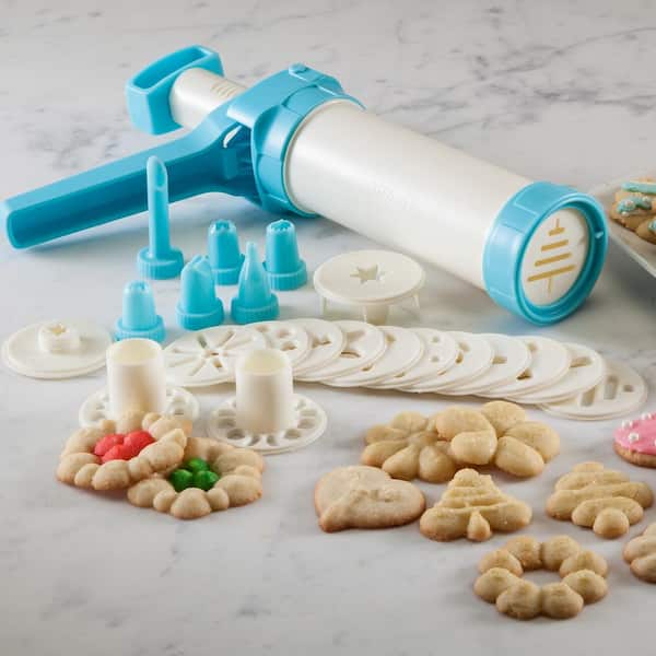 Electric Cookie Press Gun,Cookie Making kit with 12 Discs and 4
