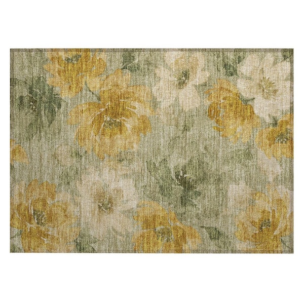 Chantille Machine Washable Indoor/Outdoor Abstract ACN3014 Sage 2 ft. x 3 ft. Accent Rug