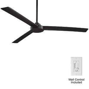 Roto XL 62 in. Indoor/Outdoor Coal Ceiling Fan with Wall Control
