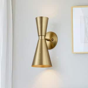Nimbus 2-Light Aged Brass Wall Sconce with Up & Down Lighting