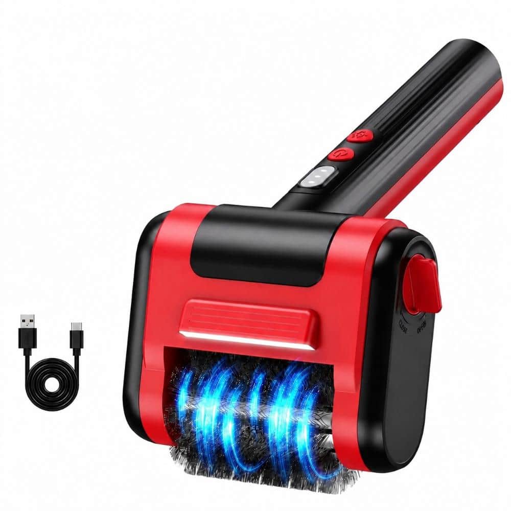 Motorized Bristle-Free Grill Cleaning Brush with Scraper for Cast Iron and Stainless-Steel Grates, 16.92 in, Red price history on PriceWatchPro