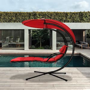 outdoor lounge chair with shade