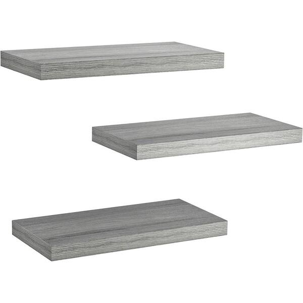 Cubilan 14.96 in. D x 6.69 in. W x 1.38in. H Grey Mdf Decorative Wall Shelf
