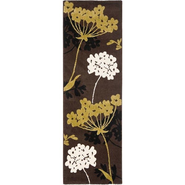 SAFAVIEH Porcello Brown/Green 2 ft. x 7 ft. Runner Rug
