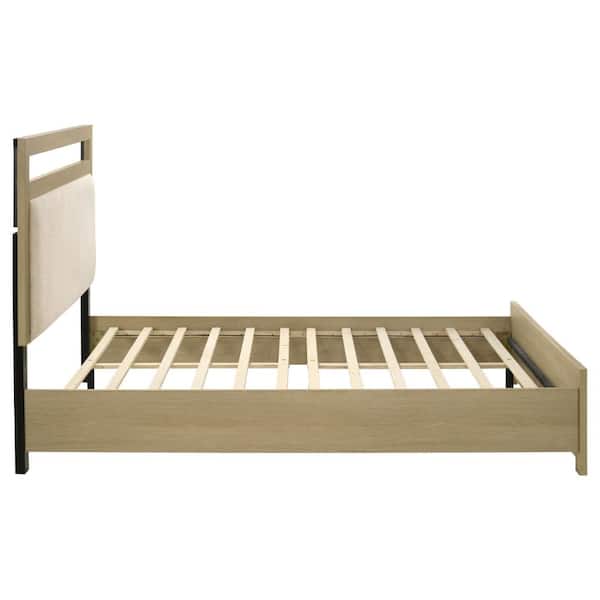 Coaster Hendricks Queen Panel Headboard Platform Bed Light Oak