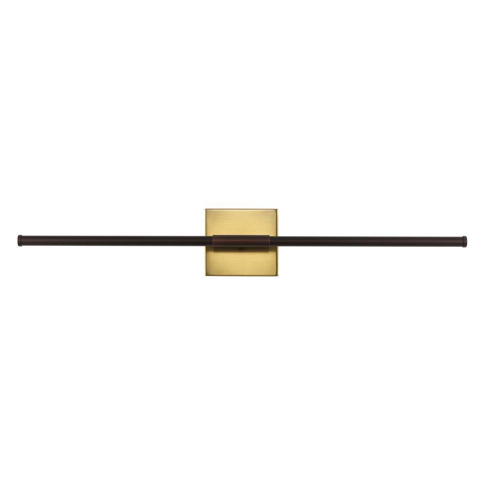 Oil Rubbed Bronze and Brass Gold Dimmable LED Wall Sconce