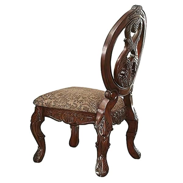 Acme Furniture Rovledo Fabric and Cherry Side Chair (Set of 2)