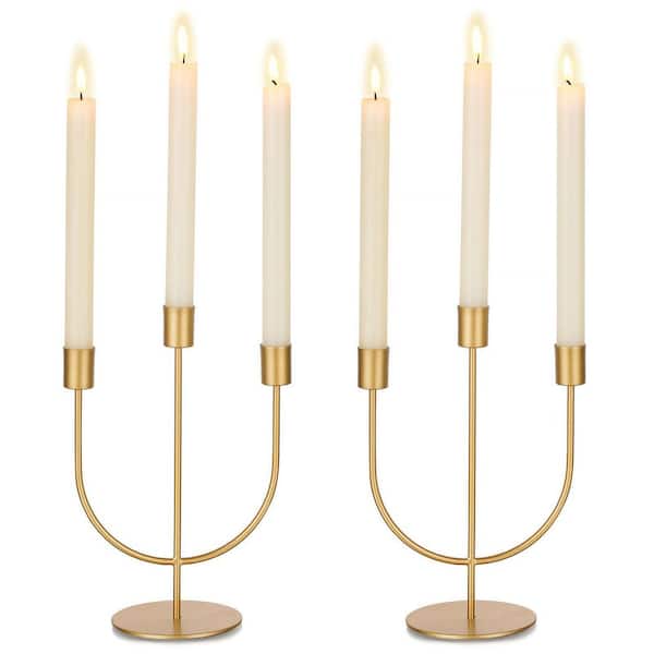 Unbranded Gold Metal Candelabra 2-Pack