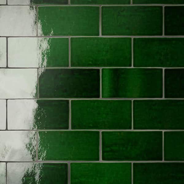 Viva Antic Verde 4 in. x 8 in. Ceramic Wall Tile (8.18 sq. ft./Case)