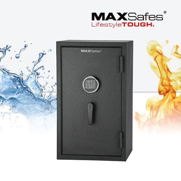 2.0 cu. ft. Fireproof and Waterproof Safe with Electronic Digital Key Pad Access in Black