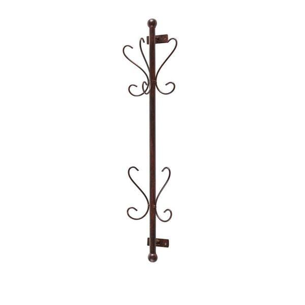 Southern Enterprises Entryway 10-Hook Wall Mount Coat Rack in Burnished Bronze