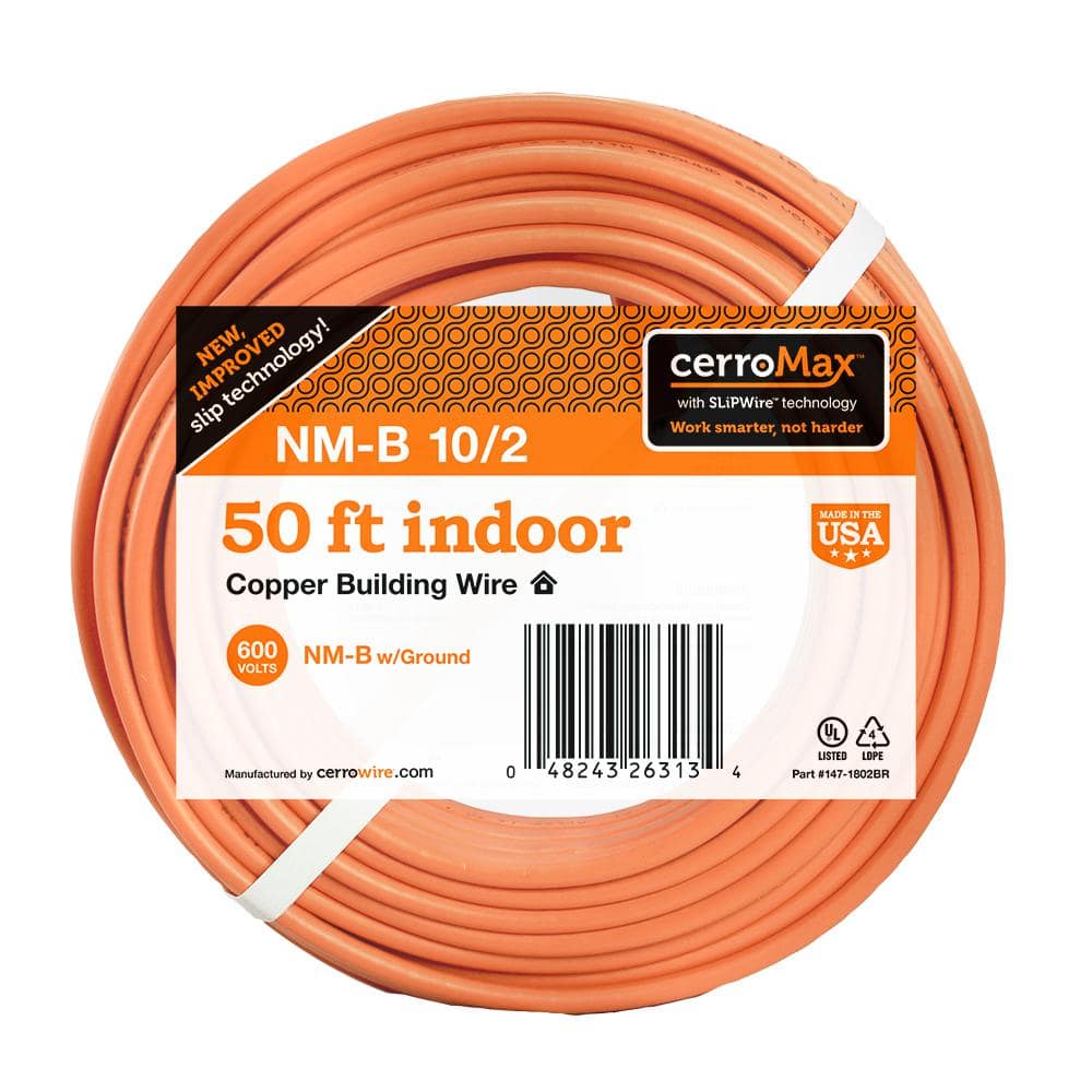 Southwire 10-3Nm-Wgx50 Nonmetallic Building Cable, Orange, 50