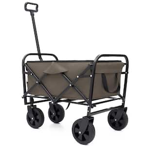 Foldable Wagon Cart Beach Wagon Heavy Duty Utility Cart Utility Wagon Grocery Cart Supports 225 lbs. Serving Cart