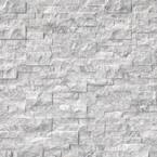 Arabescato Carrara Split face Ledger Panel 6 in. x 24 in. Marble Wall Tile (6 sq. ft./Case)
