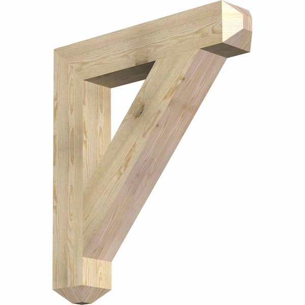 Ekena Millwork 6 in. x 38 in. x 34 in. Douglas Fir Traditional Craftsman Rough Sawn Bracket