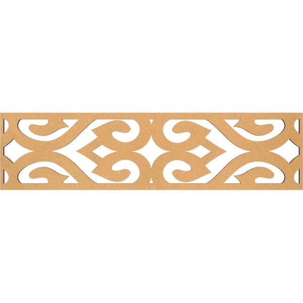 Ekena Millwork Keene Fretwork 0.375 in. D x 47 in. W x 12 in. L MDF Wood Panel Moulding