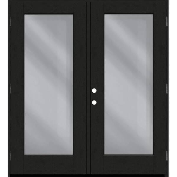 Regency 72 in. x 80 in. Full Lite Clear Glass Onyx LHOS Stained Fiberglass Retro Patio Door with 6 in. Jamb