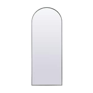 Simply Living 28 in. W x 74 in. H Arch Metal Framed Silver Full Length Mirror