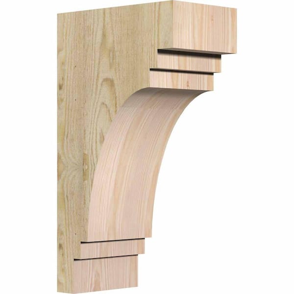 Ekena Millwork 6 in. x 10 in. x 18 in. Douglas Fir Pescadero Rough Sawn Corbel