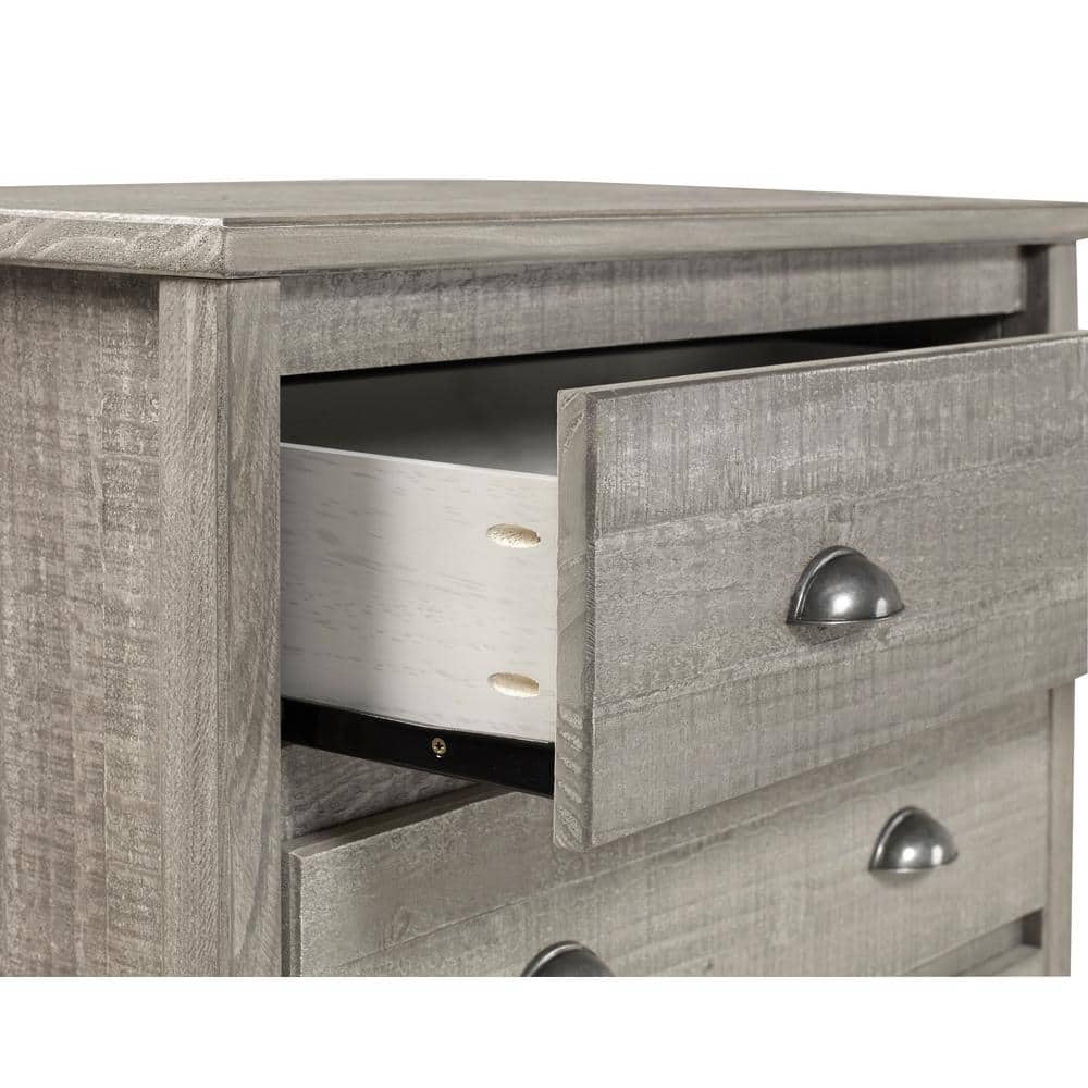 Rustic Gray Farmhouse 5-Drawer Extra Deep Dresser