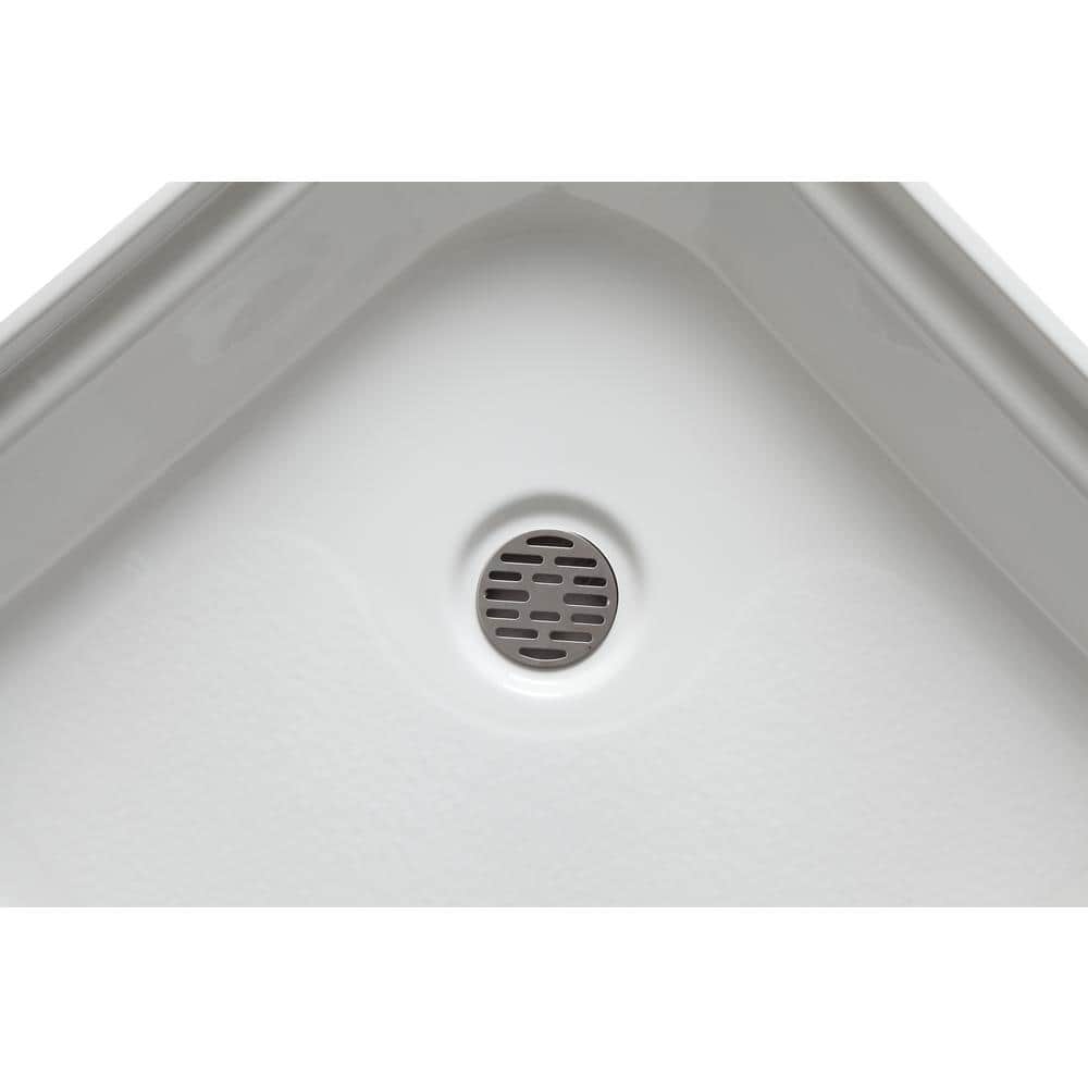 Randi 36'' White Acrylic Double Threshold Shower Base