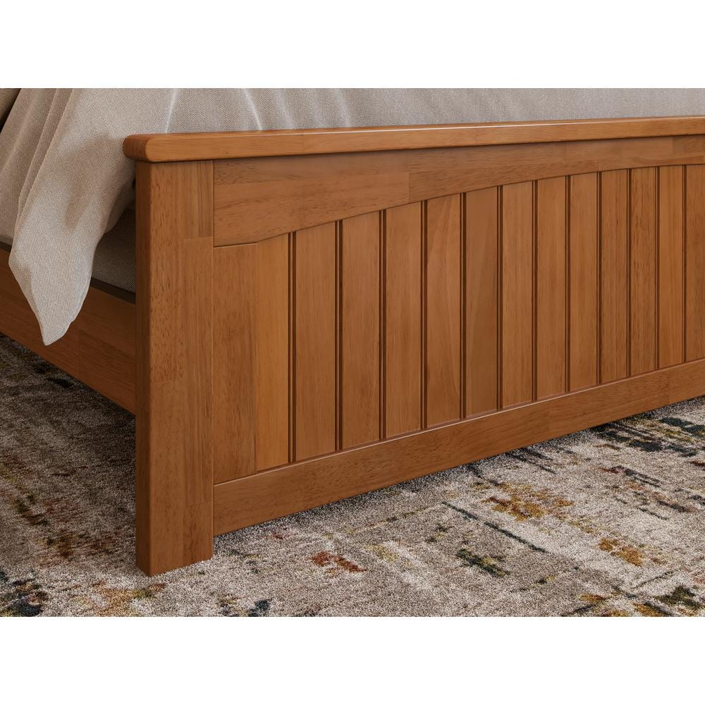 Nantucket Light Toffee Queen Wood Upholstered Bed with Headboard