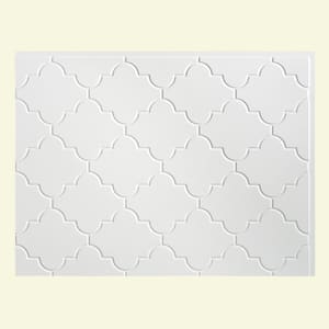 Monaco 24.25 in. x 18.25 in. Vinyl Backsplash in Gloss White