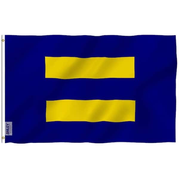 ANLEY Fly Breeze 3 ft. x 5 ft. Polyester Human Rights Flag 2-Sided Flags Banners with Brass Grommets and Canvas Header