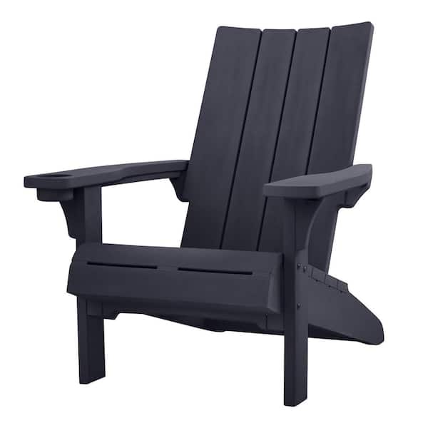 Modern Midnight Blue Resin Adirondack Chair