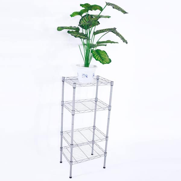 Sale 4 shelf storage rack, silver---2dsa1