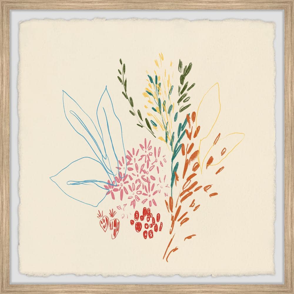 Smell This Flower by Marmont Hill Framed Nature Art Print 12 in. x 12 in.