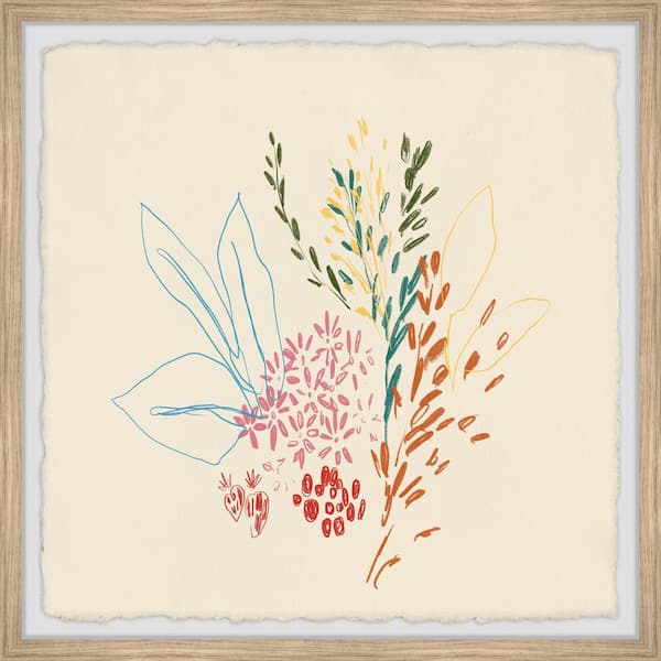 Unbranded "Smell This Flower" by Marmont Hill Framed Nature Art Print 12 in. x 12 in.
