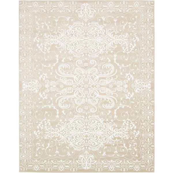 Unique Loom Rushmore Adams Snow White 10' 0 x 13' 0 Area Rug