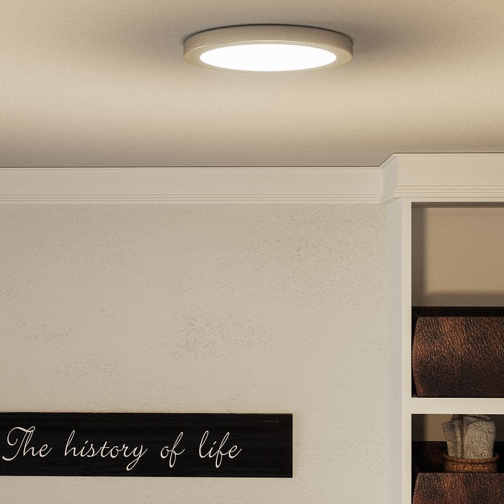 Brushed Nickel 7.5" LED Flush Mount Ceiling Light